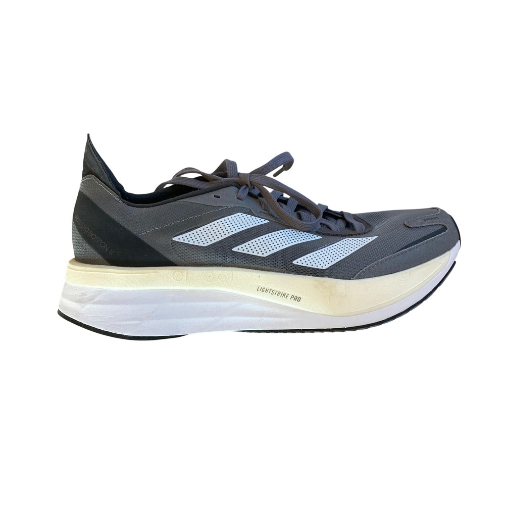 Adidas Adizero Boston 11 Running Sneakers Grey Three/Zero Metalic/Carbon Size 8